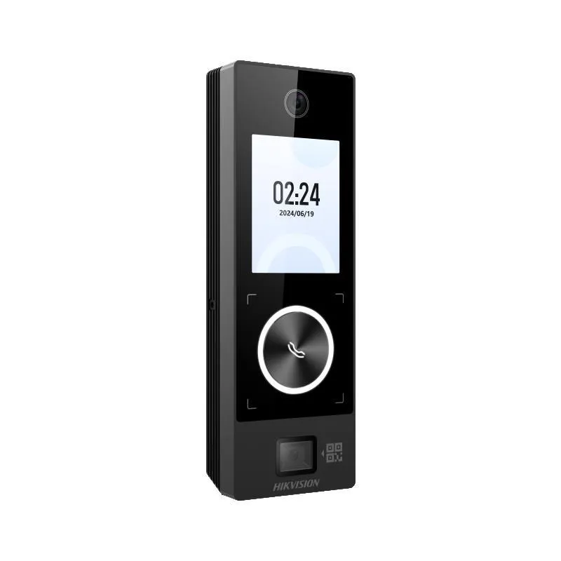 [DS-K1T323MBWX-QRE1] Terminal facial IP con pantalla 2.4", reconocimiento facial, QR y tarjeta, audio bidireccional, PoE, IP65.