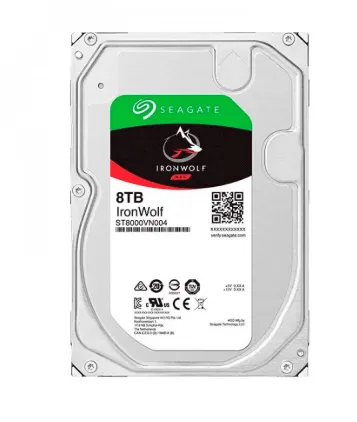 [ST8000VN004] DISCO DURO SATA3 8TB SEAGATE 7200RPM 256MB IRONWOLF NAS ST8000VN004