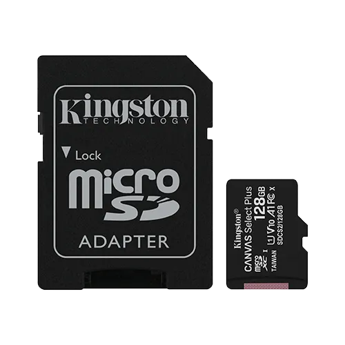 [KINGSTON256GB] MicroSD KINGSTON 256GB c/Adap Clase 10 UHS-I (U1) 100MB/s Canvas Plus (8710)